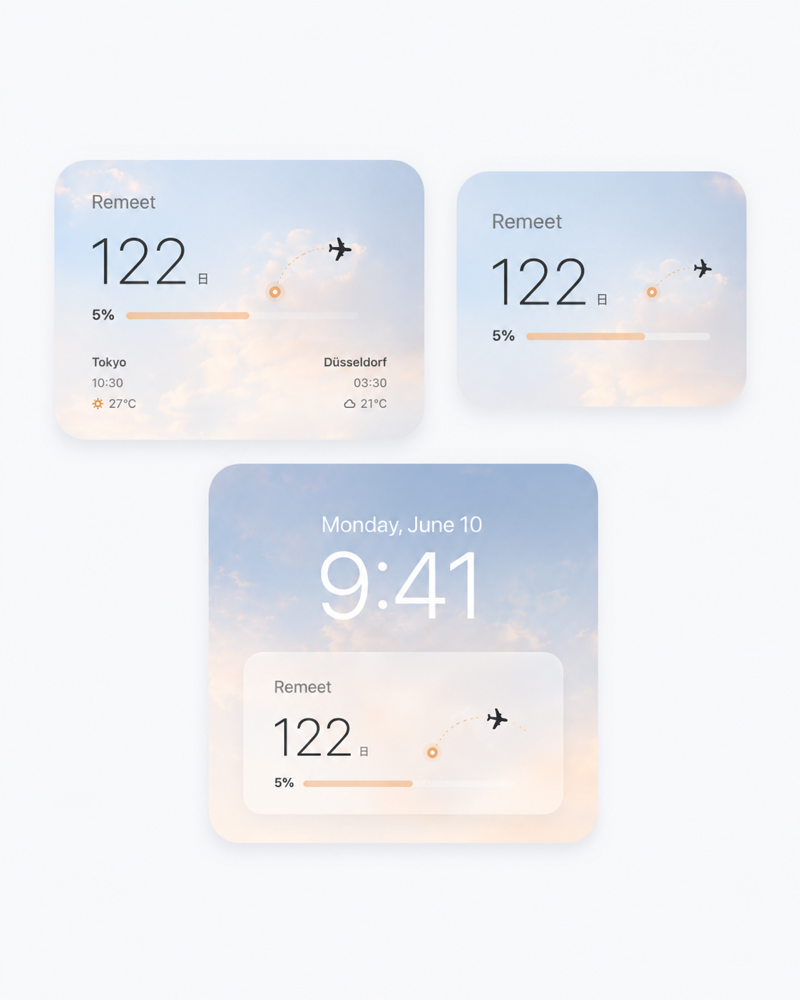 Remeet Home Screen and Lock Screen widgets